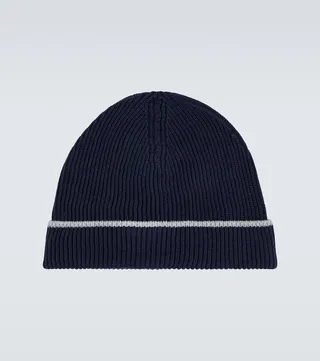 Ribbed cotton beanie