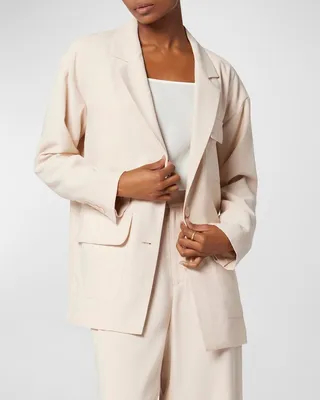 Aria Single-Breasted Twill Jacket