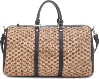 Jamie Woven Vegan Leather Weekend Duffle Bag