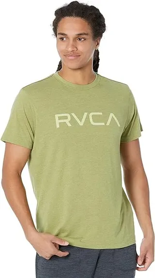 RVCA Big RVCA Short Sleeve Tee (Mosstone) Men's T Shirt