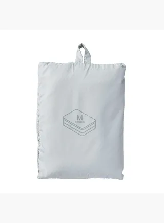 Recycled Nylon Gusset Case, Double Type, W 26 x D 40 x H 10 cm, M, Light Grey
