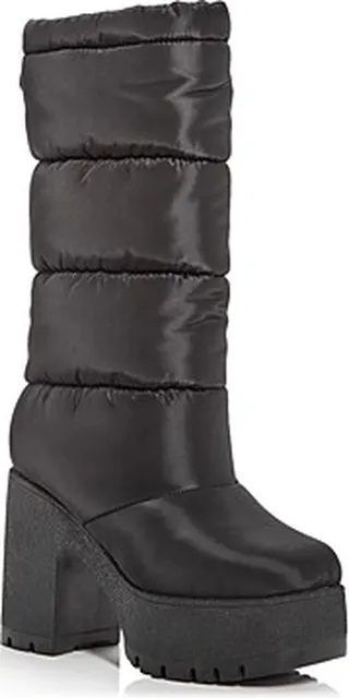 Jeffrey Campbell Women's Snow Doubt Platform Block Heel Cold Weather Boots