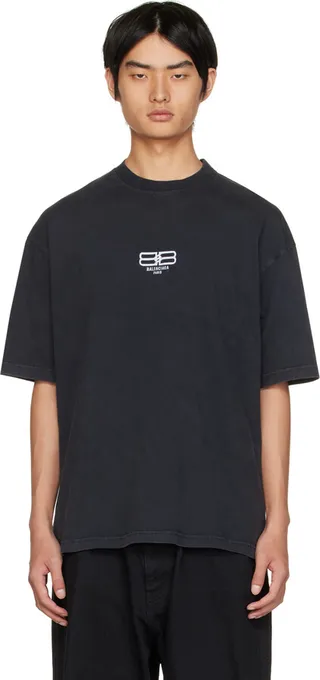 Balenciaga Black BB Paris Icon T-Shirt