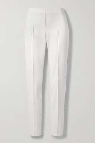 Akris - Melissa Cotton-blend Slim-leg Pants - White