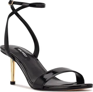 Nine West Women's Anny Round Toe Ankle Strap Heeled Sandals Women's Shoes
