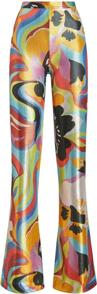 Print Straight-Leg Trousers