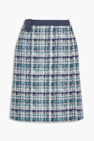 Tweed mini wrap skirt