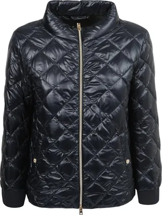 Herno Mock-Neck Quilted Bomber Jacket