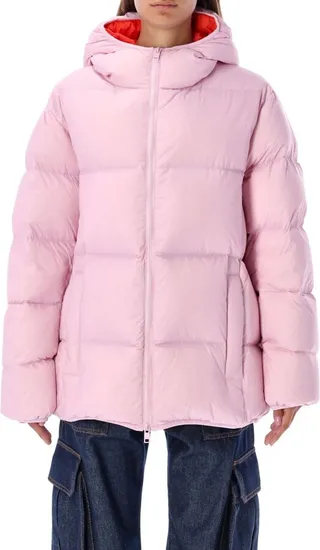 MSGM Zip-Up Hooded Puffer Jacket
