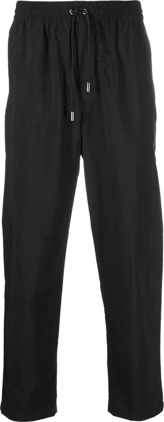 Drawstring Straight-Leg Trousers