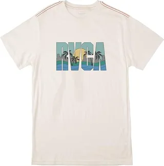 RVCA Gulf Coast Short Sleeve Tee (Antique White) Men's Clothing