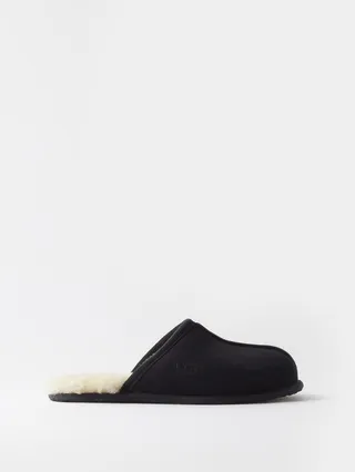 Scuff Backless Shearling-lined Slippers