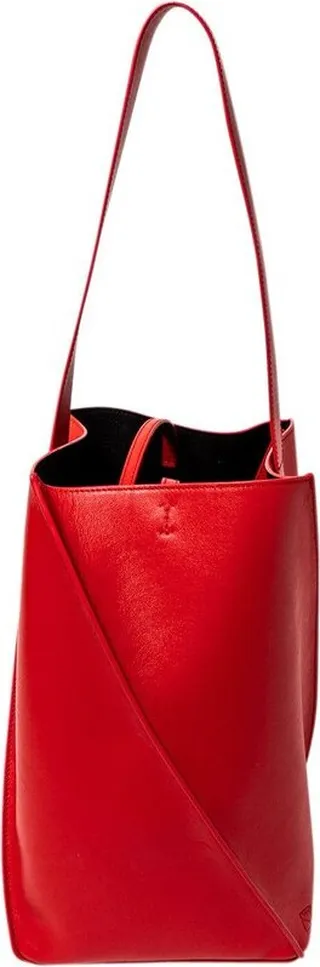 Yuzefi Twist Logo Embossed Tote Bag