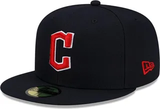 Men's New Era Navy Cleveland Guardians Road Authentic Collection On-Field 59FIFTY Fitted Hat