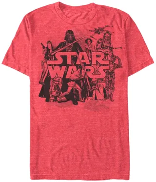 Fifth Sun Men's Star Wars Character Collage Short Sleeve T-shirt