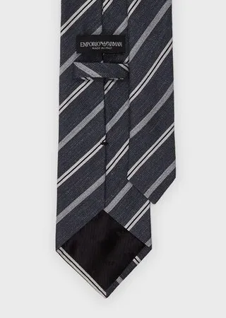 Striped jacquard pure silk tie