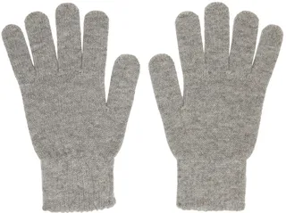 John Elliott Grey Wool & Cashmere Gloves