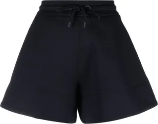 Wide-Leg Track Shorts