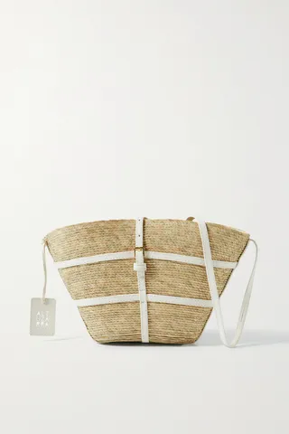 Altuzarra - Watermill Vegan Leather-trimmed Raffia Shoulder Bag - Neutrals
