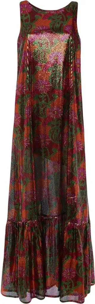 Metallic-Thread Soireé Gown