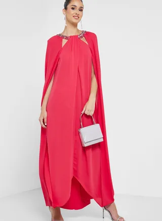 Cape Sleeve Front Slit Kaftan