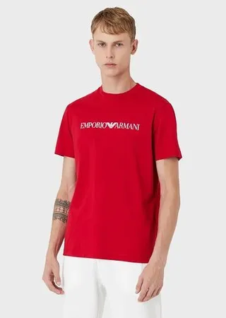 Pima jersey T-shirt with logo print