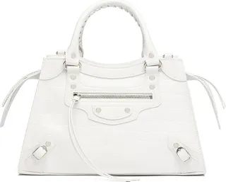 Neo Classic Crocodile Embossed Small Handbag