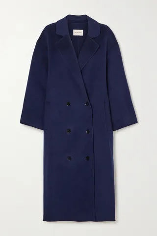 LOULOU STUDIO - Borneo Double-breasted Wool And Cashmere-blend Coat - Blue