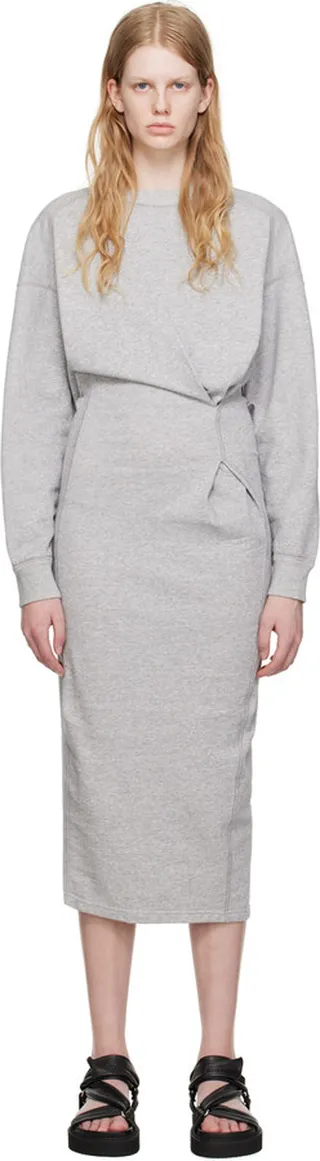 Isabel Marant Etoile Gray Meg Midi Dress