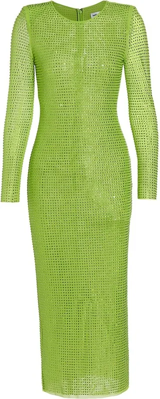 Hotfix Crystal Midi-Dress