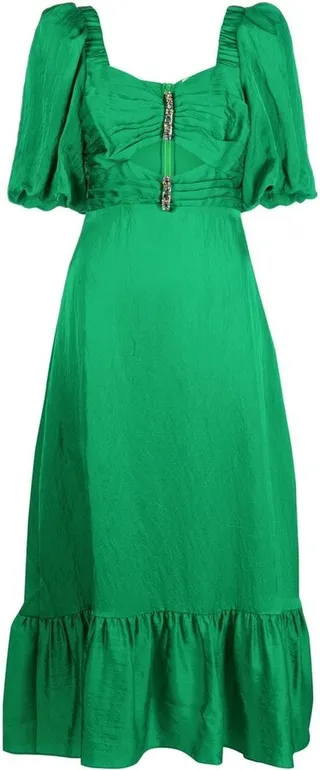 Crystal-Embellished Cut-Out Dress