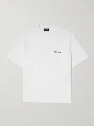 Oversized Logo-Embroidered Cotton-Jersey T-Shirt