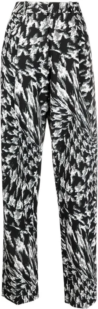 High-Waisted Dogtooth Trousers