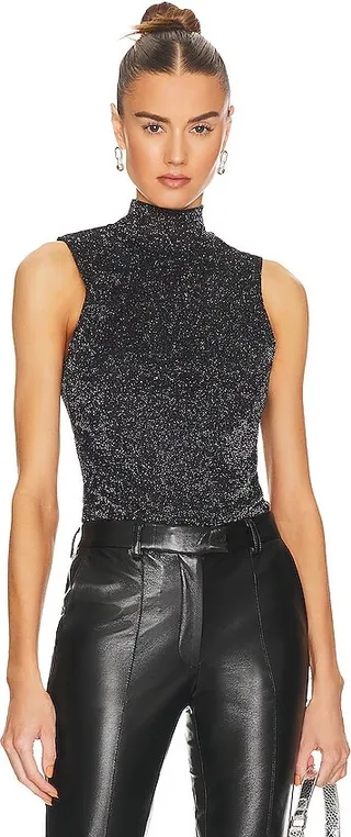 Sleeveless Turtleneck Top
