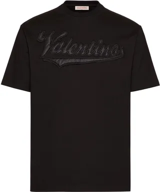 Black Logo-Appliqué T-Shirt