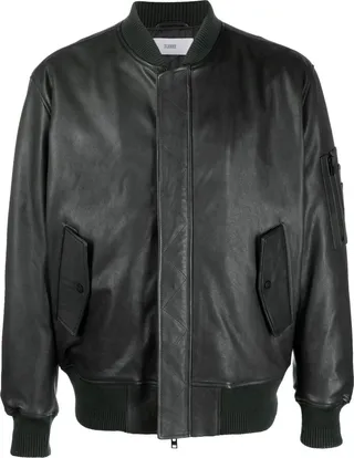 Leather Bomber Jacket
