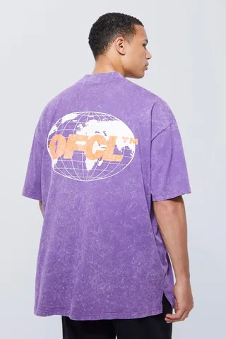 Tall Oversized Washed Ofcl World Skate Tshirt