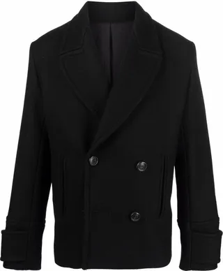 Double-Breasted Wool Coat