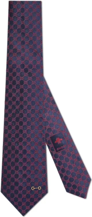 GG silk jacquard tie