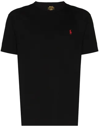 logo-embroidered cotton T-shirt