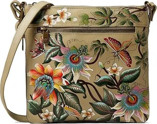 Anuschka Expandable Travel Crossbody 550 (Floral Passion) Handbags