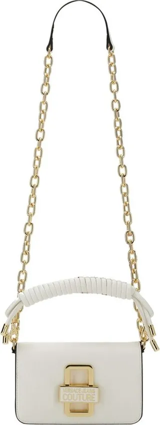Versace Jeans Couture Logo Plaque Chain-Linked Shoulder Bag
