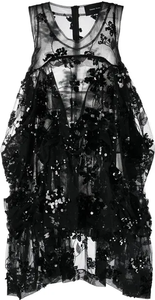 Sequin-Embellished Tulle Dress