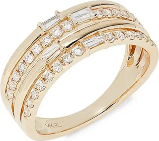 14K Yellow Gold & 0.5 TCW Diamond Ring