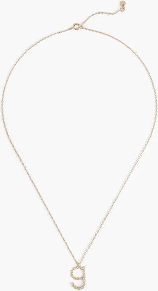 Gold-tone crystal necklace