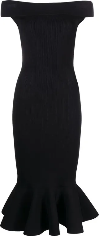 Off-Shoulder Knitted Dress