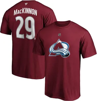Men's Fanatics Branded Nathan Mackinnon Burgundy Colorado Avalanche Big and Tall Name & Number T-shirt