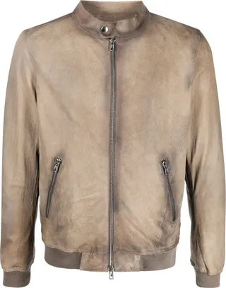 Leather Bomber Jacket