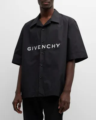 Men's Boxy-Fit Logo Camp Shirt