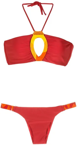 Embroidered Fibreglass Bikini Set